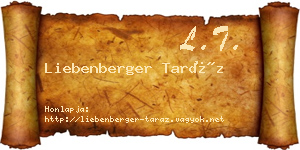 Liebenberger Taráz névjegykártya